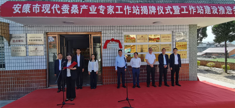 市蚕种场有限公司举行安康市现代蚕桑产业专家工作站揭牌仪式暨工···